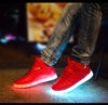 High top red LED shoes