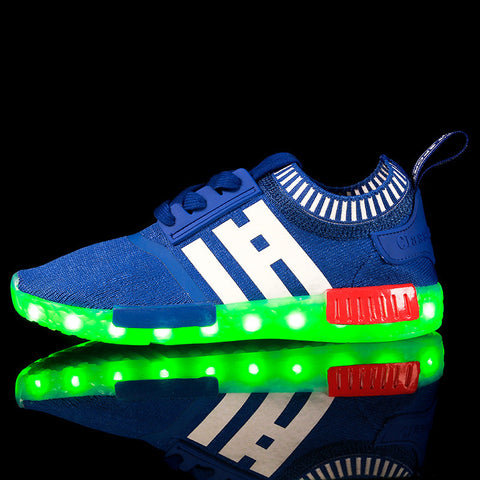 Classic style blue LED shoes