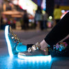 kids golden LED shoes