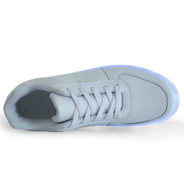 Low top white LED shoes