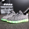 A-Yeezy style gray kids LED shoes