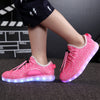 A-Yeezy style pink kids LED shoes