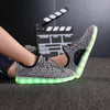 A-Yeezy style gray kids LED shoes