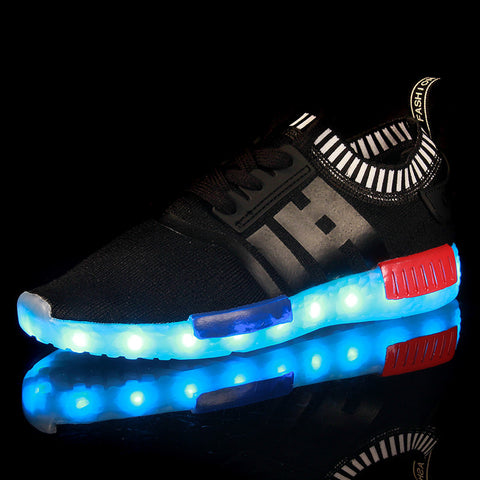 Classic style black LED shoes