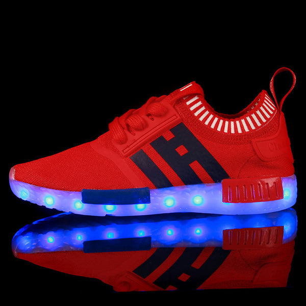 Classic style red LED shoes