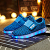 Coconut blue kids LED shoes