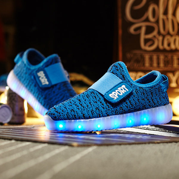 Coconut blue kids LED shoes