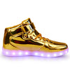 High top golden LED shoes