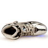 High top silver LED shoes