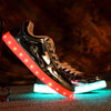 Low top golden LED shoes