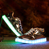 Low top  silver LED shoes