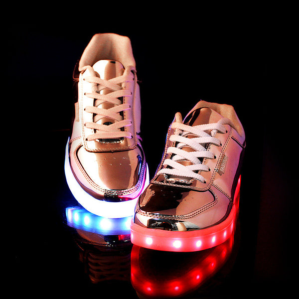 Low top  silver LED shoes