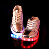 Low top  silver LED shoes