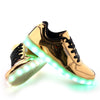 Low top golden LED shoes