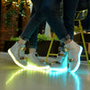 High top white LED shoes