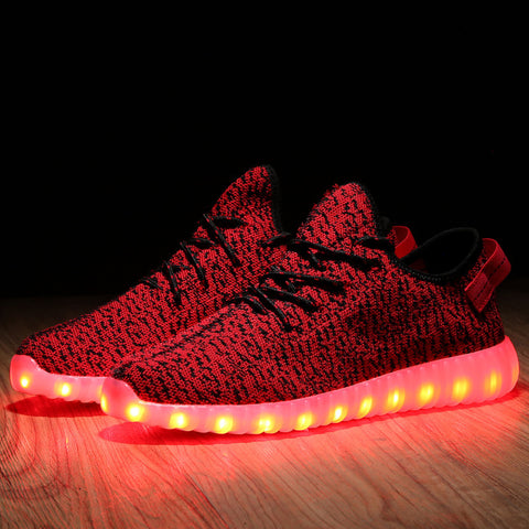 A-Yeezy style red LED shoes