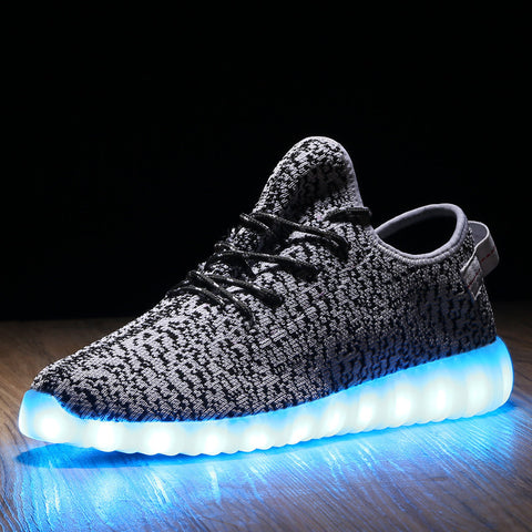 A-Yeezy style gray LED shoes