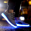 A-Yeezy style gray LED shoes