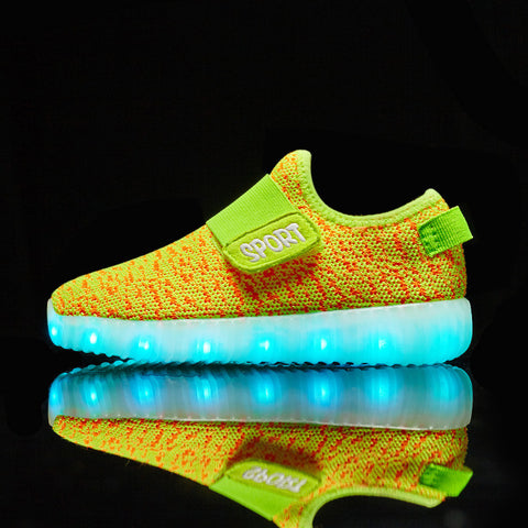 Coconut orange kids LED shoes